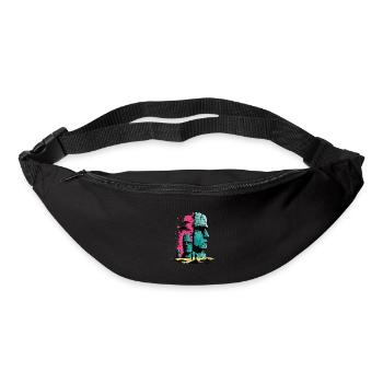 Rapa Nui Moai Head Statue Easter Island - Bum bag - black - Front