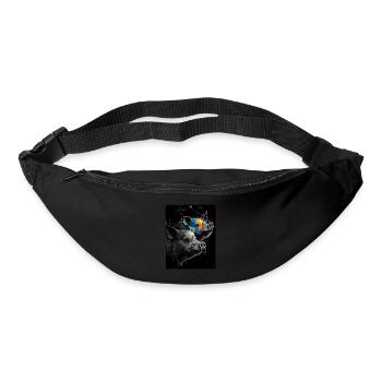 Artful portrait of two pigs - Bum bag - black - Front