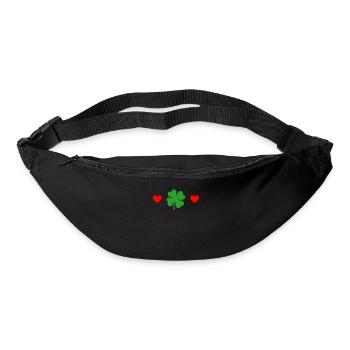 Accessoires de la Saint-Patrick Irlande Shamrock Décoration - Sac banane - noir - Devant