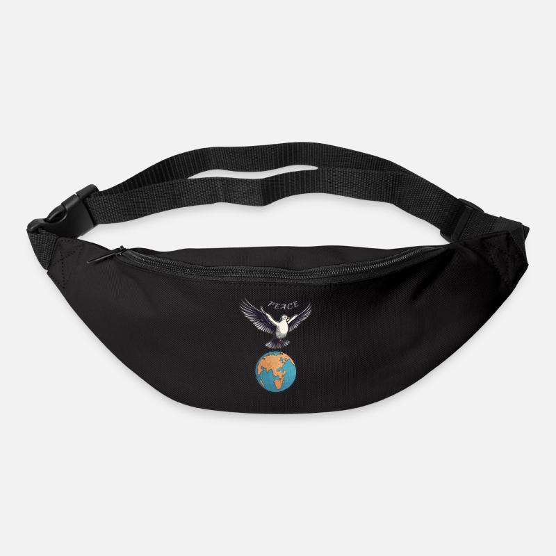 Weltfrieden auf der Erde - Gürteltasche - Schwarz