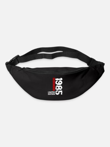 1985 Dezember Limited Edition 38. Geburtstag Deko - Gürteltasche - Schwarz