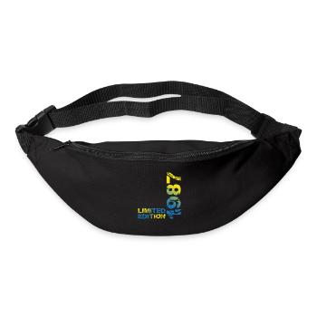1987 édition limitée anniversaire cadeau femme mari - Sac banane - noir - Devant
