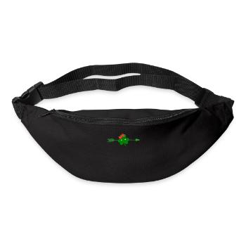 Accessoires de la Saint-Patrick Irlande Shamrock décoration - Sac banane - noir - Devant