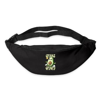 Paix, amour et avocat – Respectueux de l’environnement - Sac banane - noir - Devant