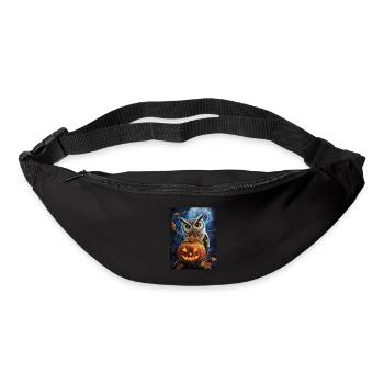 Halloween Geschenk Frauen Eule Männer Kinder Deko - Gürteltasche - Schwarz - Vorne