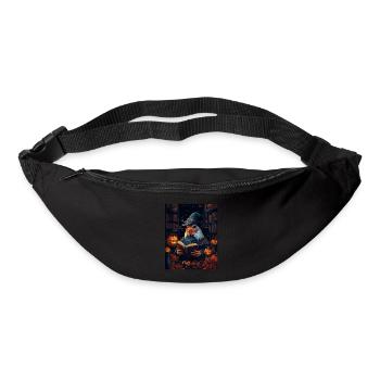 Cadeau d’Halloween Femmes Coq Hommes Enfants Décoration - Sac banane - noir - Devant