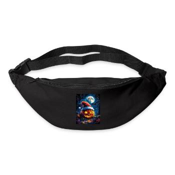 Halloween Gift Pumpkin with Santa Hat Decoration - Bum bag - black - Front