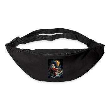 Weihnachtsmann Frauen Männer Kinder Weihnachten - Gürteltasche - Schwarz - Vorne