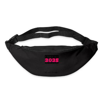 Jugendweihe 2025 Gästebuch Geschenk Mädchen Jungen - Gürteltasche - Schwarz - Vorne