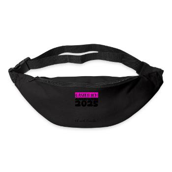 Jugendweihe 2025 Gästebuch Geschenk Mädchen Jungen - Gürteltasche - Schwarz - Vorne