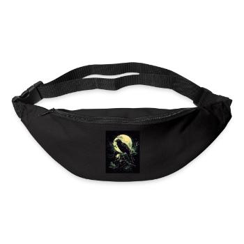 Raven Skull Moon Dark Gothic Black Crow - Bum bag - black - Front