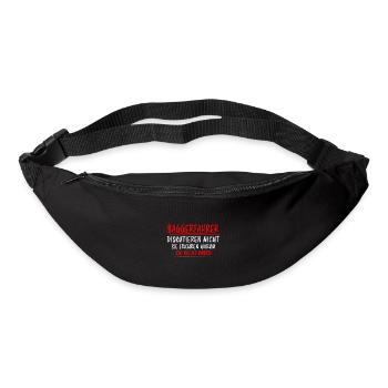 Baggerfahrer Lustiger Spruch Bagger Beruf Geschenk - Gürteltasche - Schwarz - Vorne