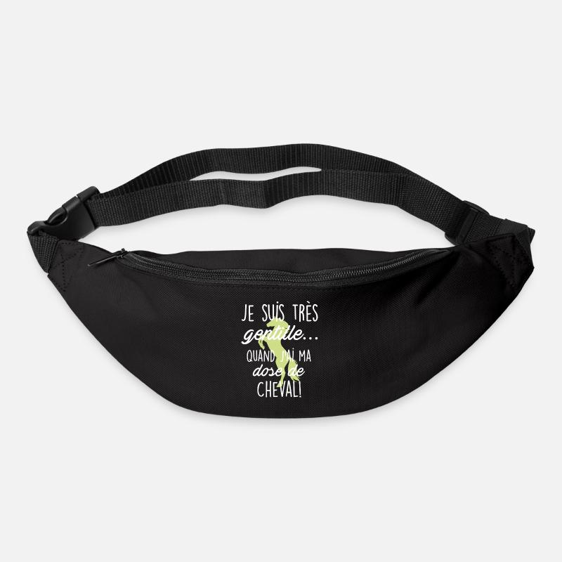 Equitation - Ma dose de cheval - Sac banane - noir