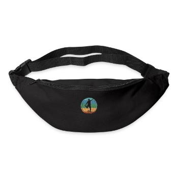 Retro Football Soccer Sports Vintage Graphic - Bum bag - black - Front