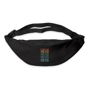 50ème anniversaire 50 ans 1970 cadeau d'anniversaire - Sac banane - noir - Devant