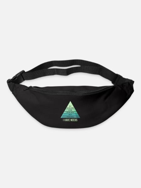 Bedürfnispyramide, maslow sozialpsychologie - Gürteltasche - Schwarz