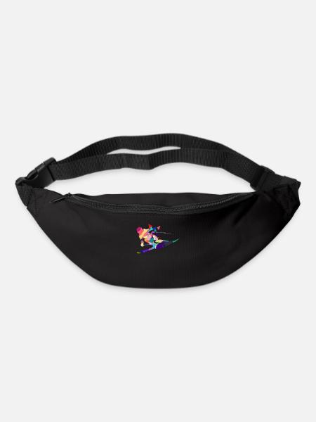 Skifahrer Skifahrerin Skifahren Skiurlaub Geschenk - Gürteltasche - Schwarz