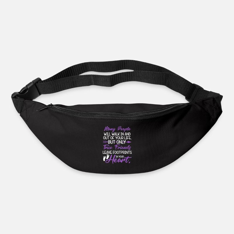Freundschaft spruch freunde liebe - Gürteltasche - Schwarz