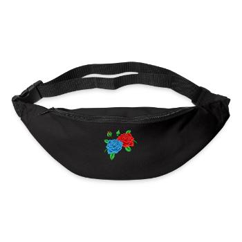 Red And A Blue Rose - Roses - Bum bag - black - Front