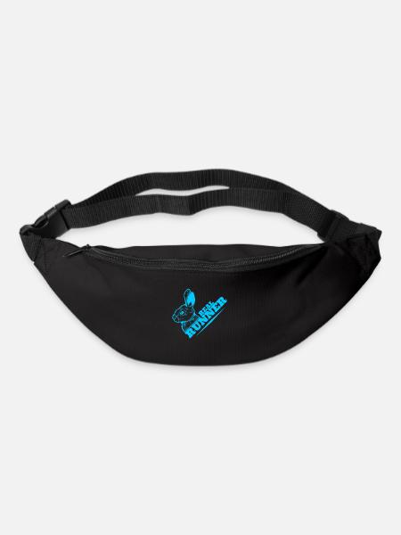 Echter Läufer lustiger Hase für Lauftage. - Gürteltasche - Schwarz