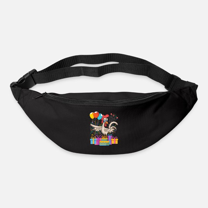 Kinder Geburtstag Geschenk Tier Hühner - Gürteltasche - Schwarz