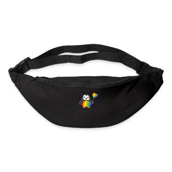 LGBT penguin gay pride penguin LGBTQ rainbow - Bum bag - black - Front