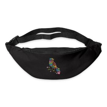 Vogel Mandala Vogelbeobachter Vogelfreund Buntes - Gürteltasche - Schwarz - Vorne
