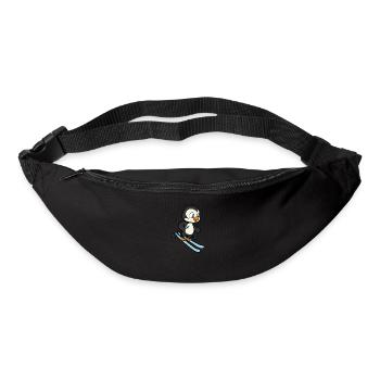 Pinguin fährt Ski - Gürteltasche - Schwarz - Vorne