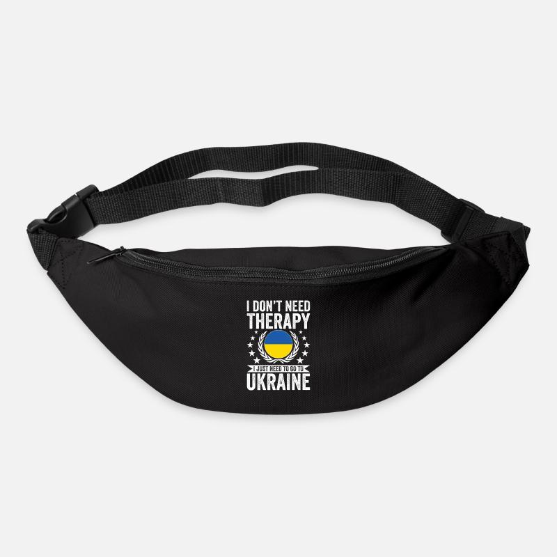 Ich Brauche Keine Therapie, Einfach Die Ukraine - Gürteltasche - Schwarz