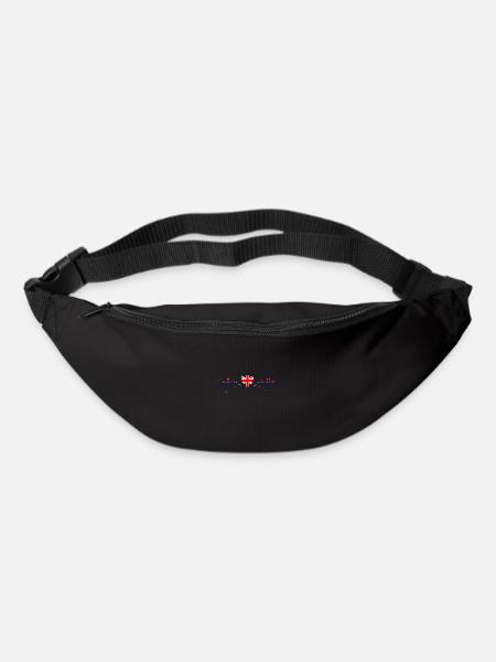 | Union Jack Heartbeat | du drapeau britannique Cœur - Sac banane - noir