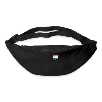 LGBTQ Genderqueer Pride Flag Bag - Bum bag - black - Front