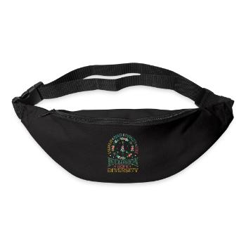 Diversity Equality Love Peace Flowers - Bum bag - black - Front