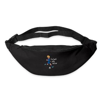 Les filles cool jouent au football - La fille joue au football - Sac banane - noir - Devant