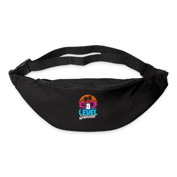 Level 8 Unlocked 8. Geburtstag Gamer 80er retro - Gürteltasche - Schwarz - Vorne