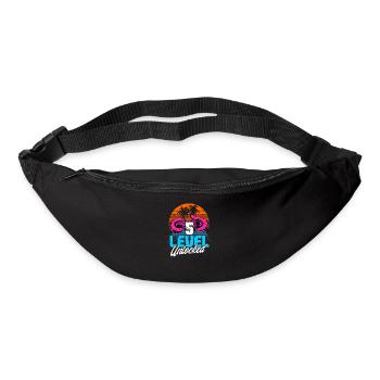 Level 5 Unlocked 5. Geburtstag Gamer 80er retro - Gürteltasche - Schwarz - Vorne