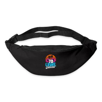 Level 70 Unlocked 70th Birthday Gamer 70s retro - Bum bag - black - Front