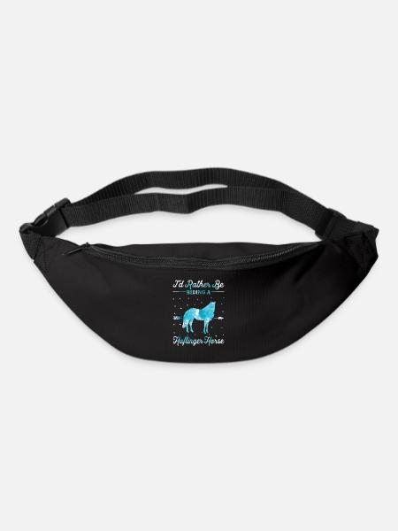 Reiten Auf Einem Haflinger-Pferd - Gürteltasche - Schwarz
