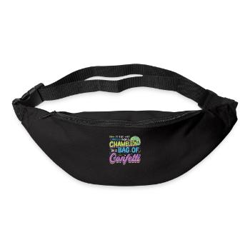 Verwirrter Als Ein Chamäleon - Gürteltasche - Schwarz - Vorne
