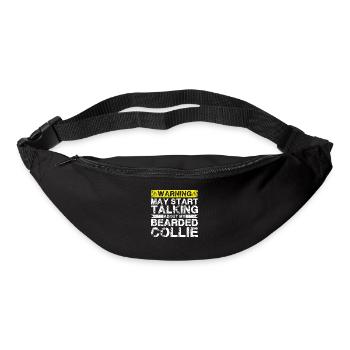 En parlant de Bearded Collie - Sac banane - noir - Devant