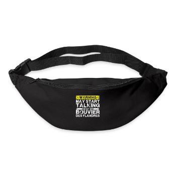 En parlant de Bouvier Des Flandres - Sac banane - noir - Devant