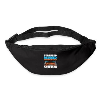 Plongeur de plongée drôle - Sac banane - noir - Devant