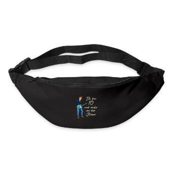 Ich bin 10 - Jungen Gitarrist - Gürteltasche - Schwarz - Vorne