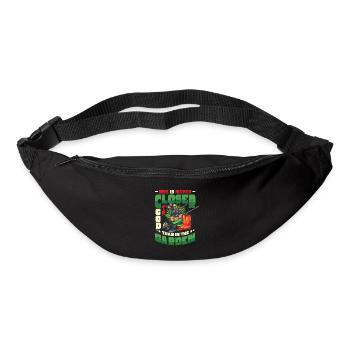 Man Ist Gott Nie Näher, Als Im Garten - Gürteltasche - Schwarz - Vorne