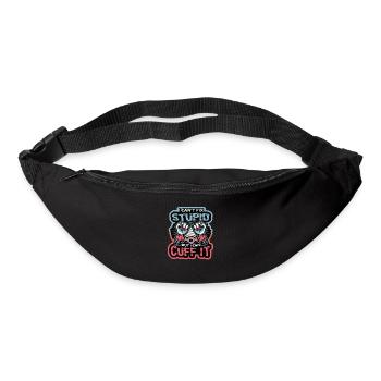 Je ne peux pas réparer la stupidité - Sac banane - noir - Devant
