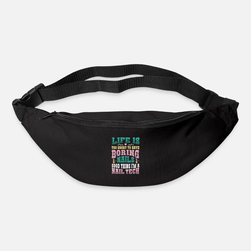 I make nails, lovers, nail tech - Bum bag - black