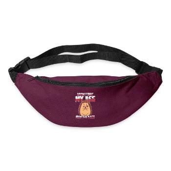 Hedgehog funny I didnt fart my butt blew you a kiss - Bum bag - burgundy - Front