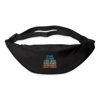 63 Ans Anniversaire - cadeau d'anniversaire - Sac banane - noir - Devant