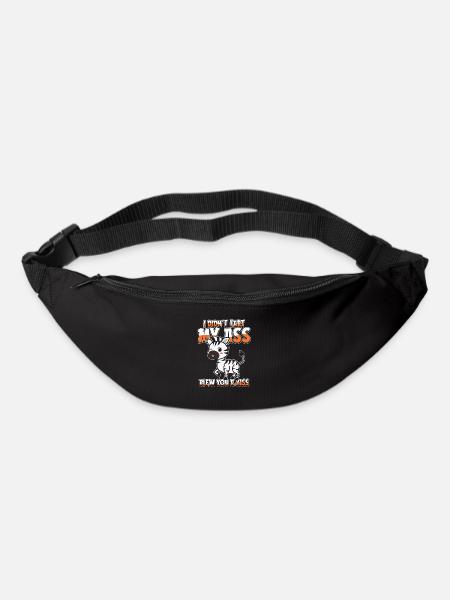 Zebra Witzig - Gürteltasche - Schwarz