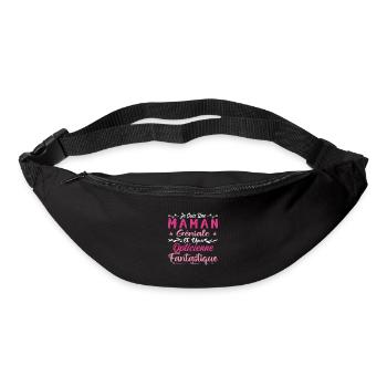 Une Maman Géniale Et Une Opticienne Fantastique - Sac banane - noir - Devant