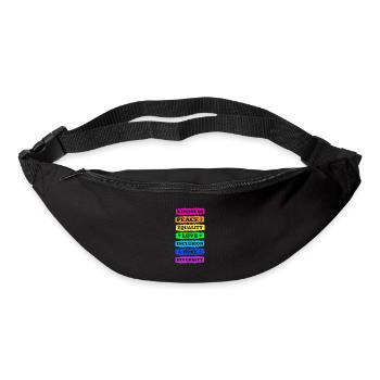 Gentillesse Paix Égalité Amour Inclusion Espoir - Sac banane - noir - Devant